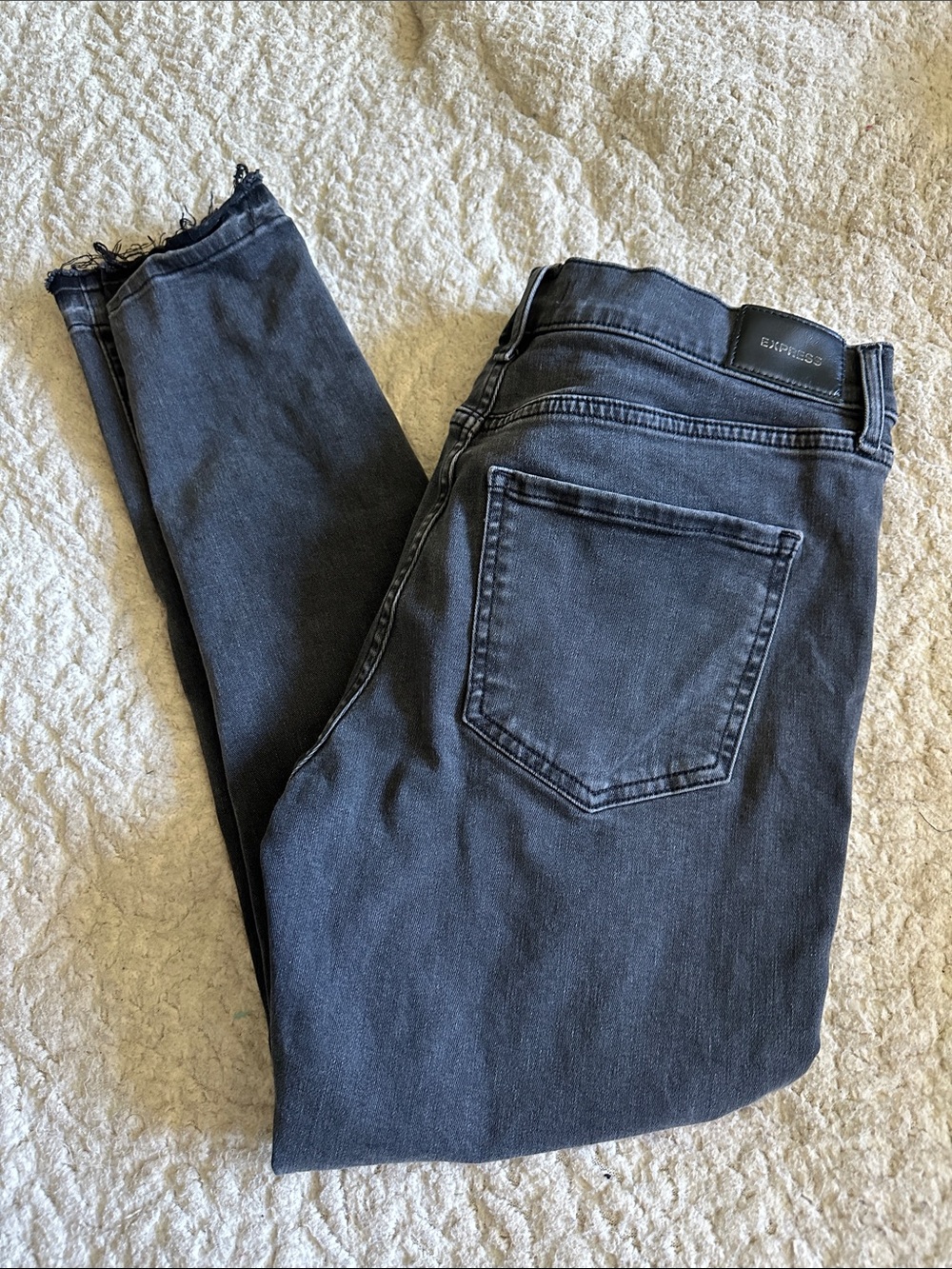 Express Women's Dark Charcoal Skinny Jeans